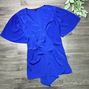 ANN TAYLOR | sz 12P Wrap Front/back Tie Blouse